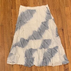 Chico's Blue and White A-Line Skirt